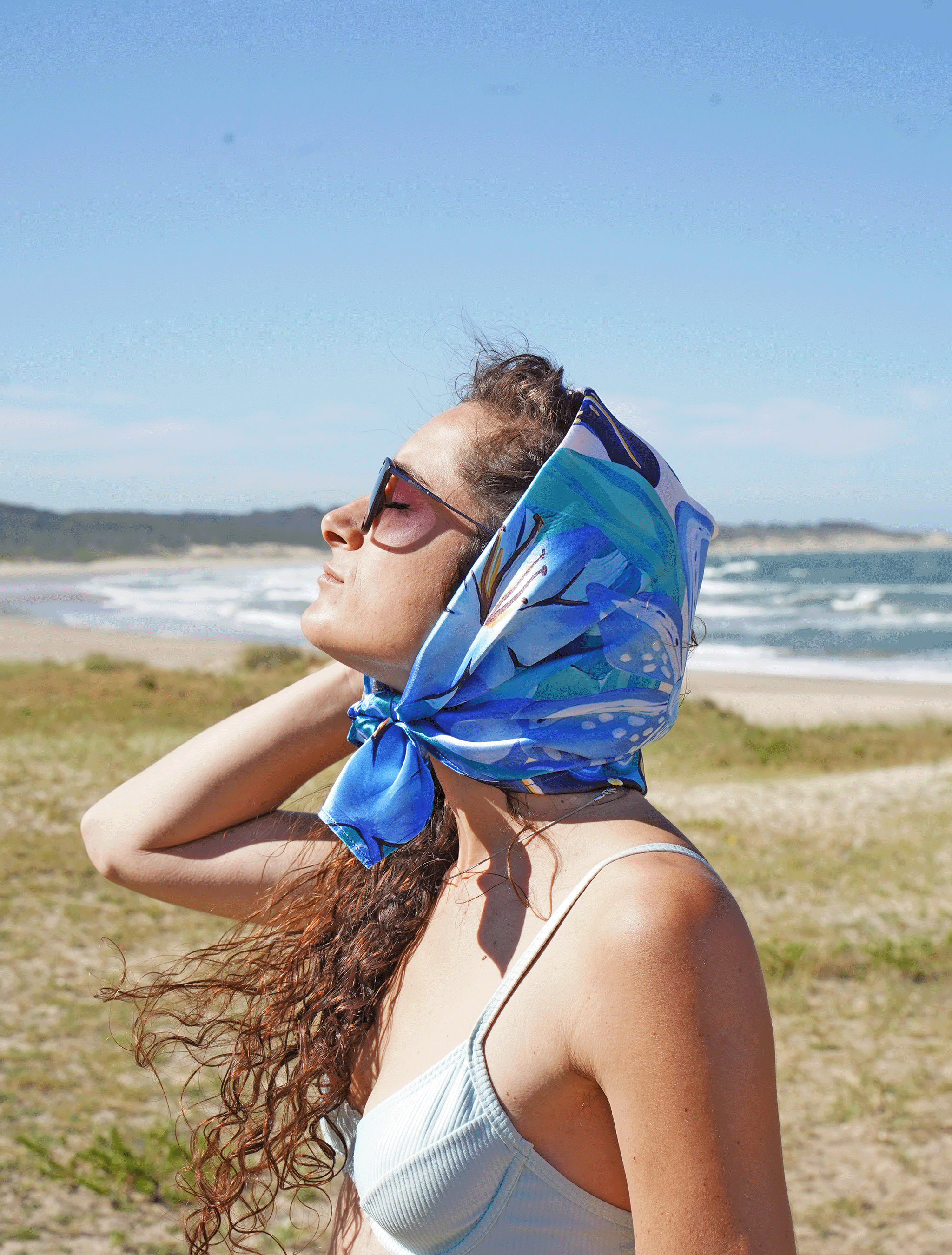 Pañuelo Blue Garden